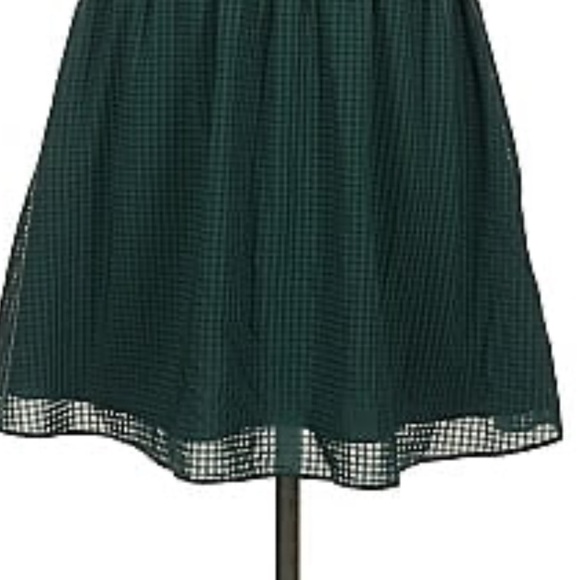A New Day Fit & Flare Green Small Check Skirt - Picture 3 of 13